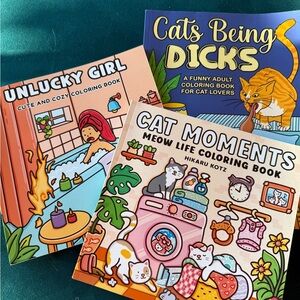 Cat Moments Meow Life Coloring Book - Pink